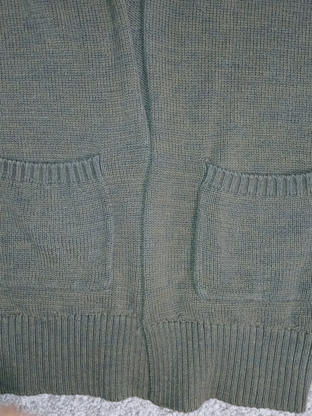 Hurley Cardigan Mojave Olive Green Shawl-Collar Knit Cardigan for Women Medium - Picture 4 of 12